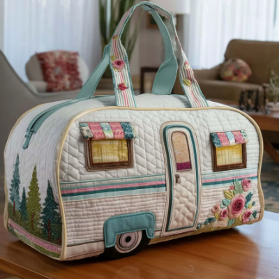 Quilted Printed Travel Yoga Handbag
