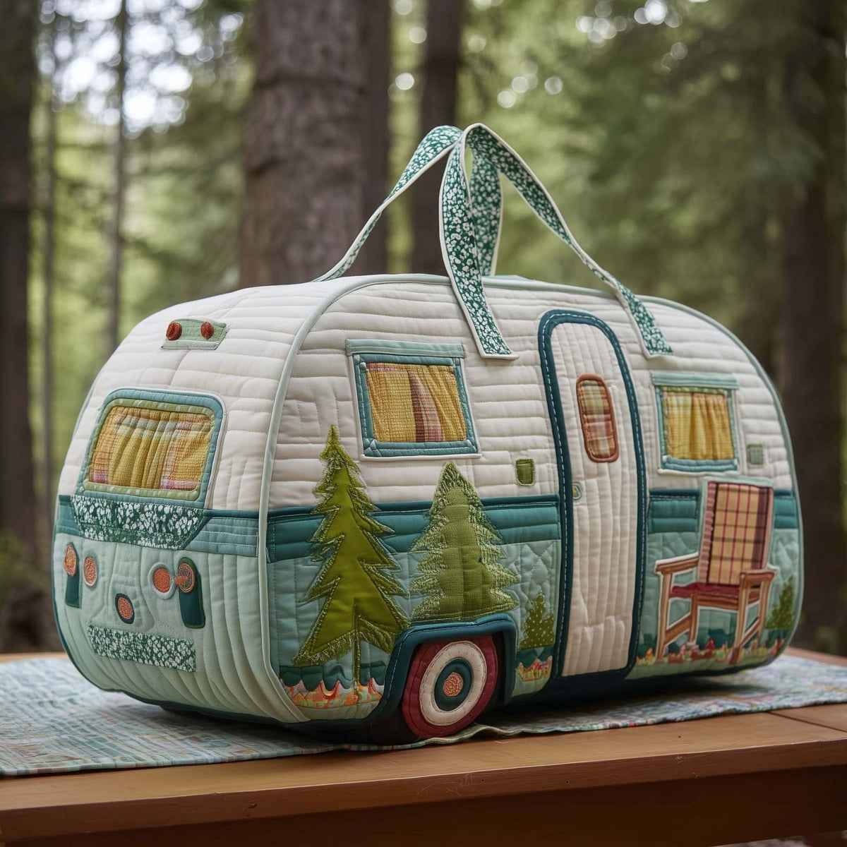 Quilted Printed Travel Yoga Handbag