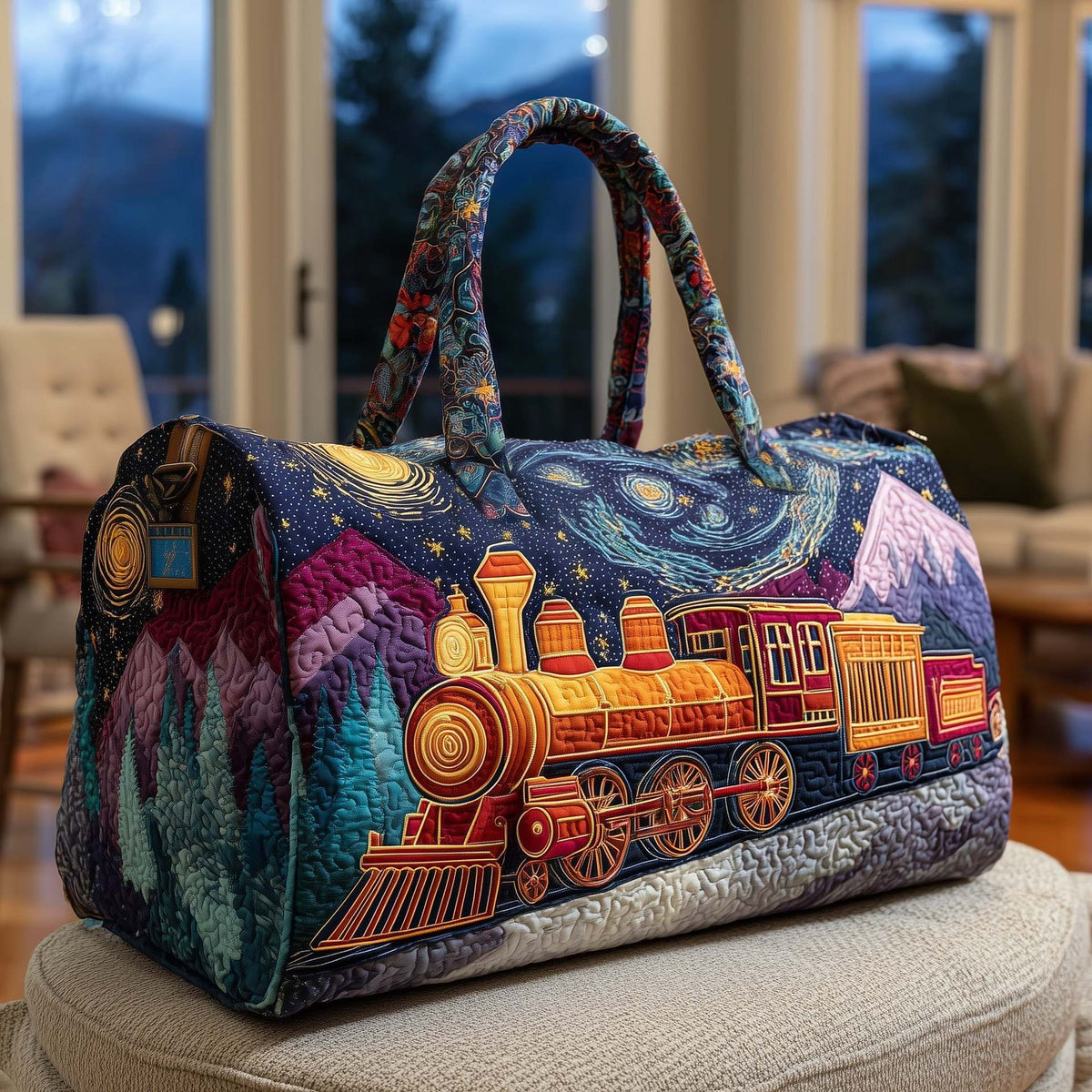 Quilted Printed Travel Yoga Handbag