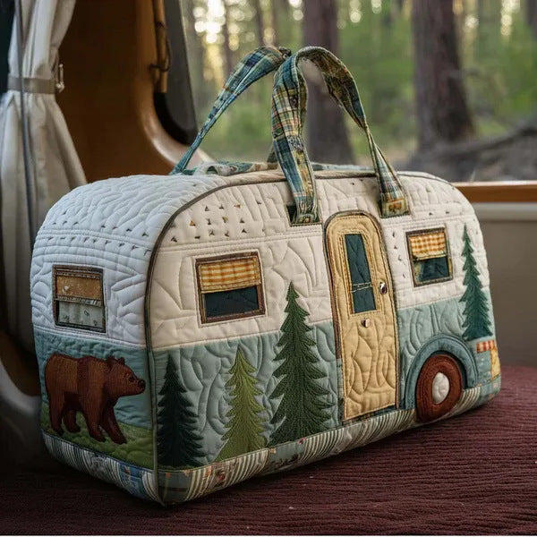Quilted Printed Travel Yoga Handbag