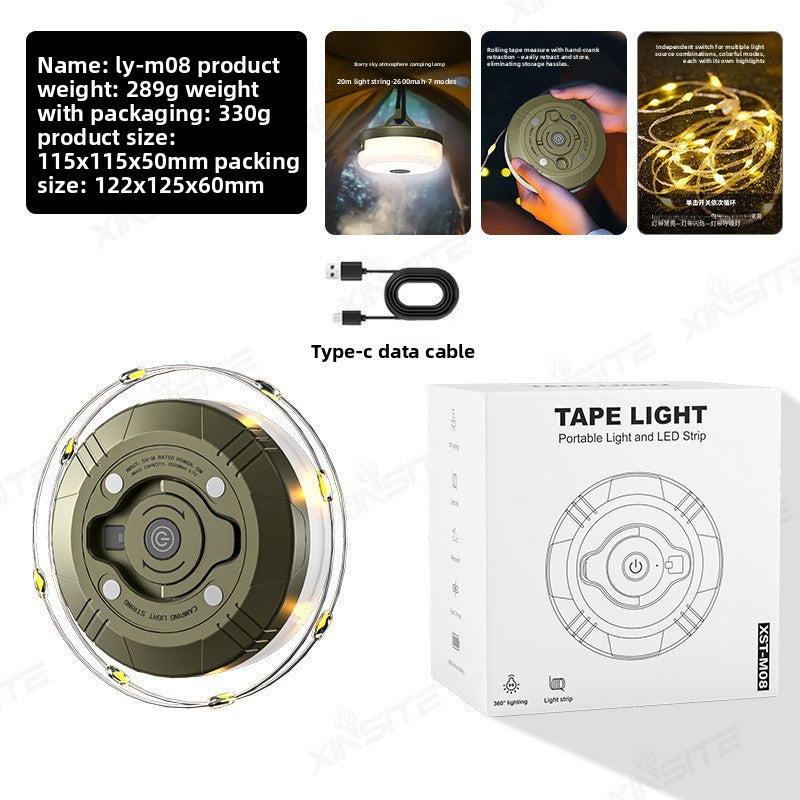 Retractable LED Camping Light Strip