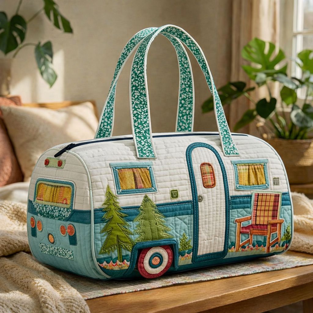 Quilted Printed Travel Yoga Handbag