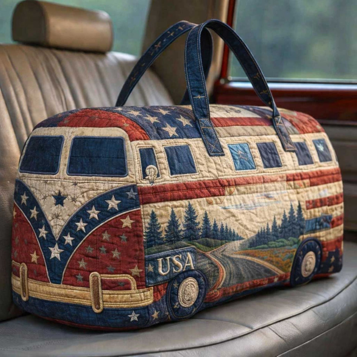 Quilted Printed Travel Yoga Handbag