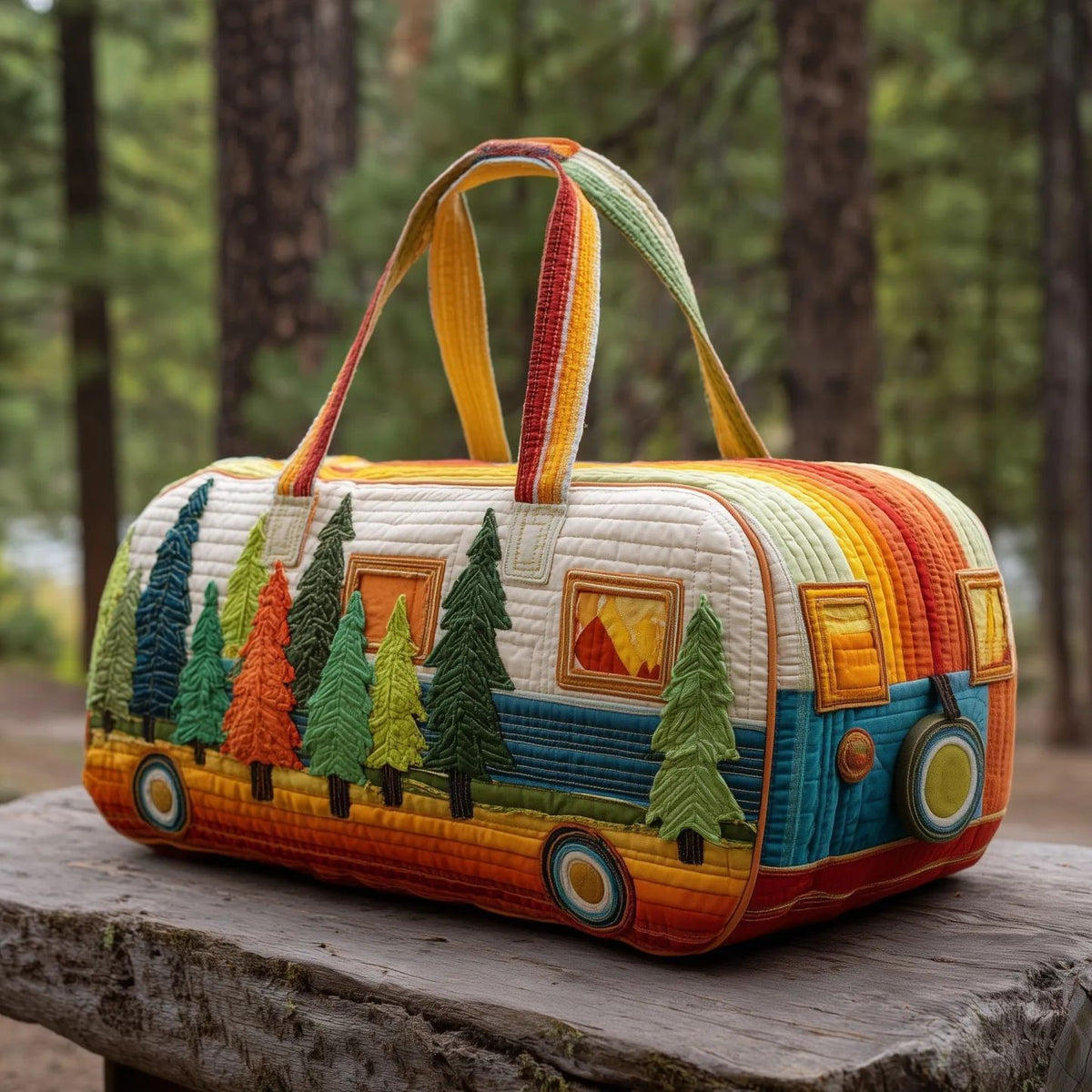 Quilted Printed Travel Yoga Handbag