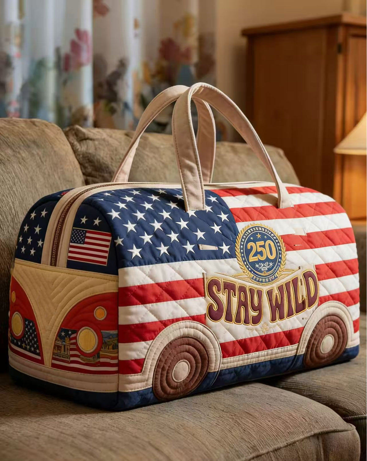 Quilted Printed Travel Yoga Handbag