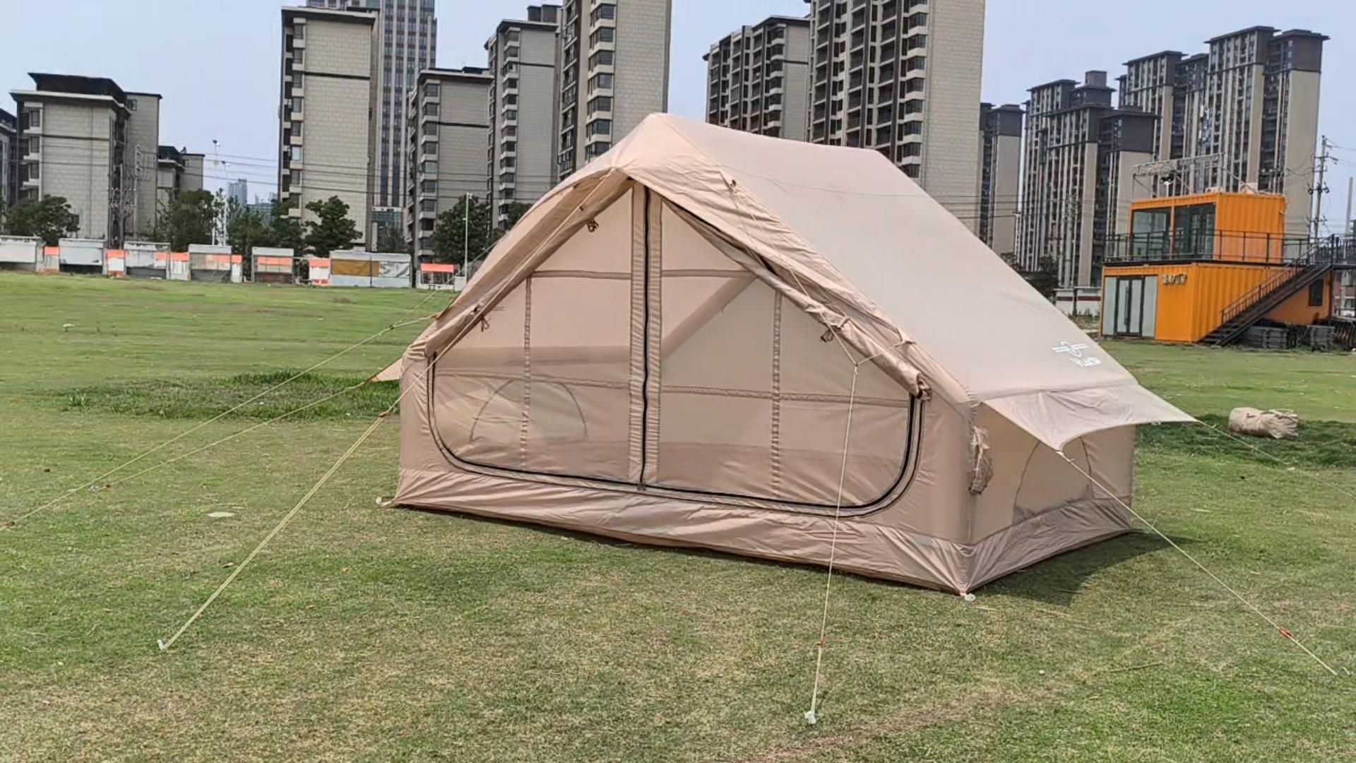 Quick Open Inflatable Camping Tent Oxford Cloth