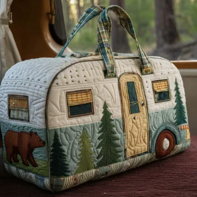 Quilted Printed Travel Yoga Handbag