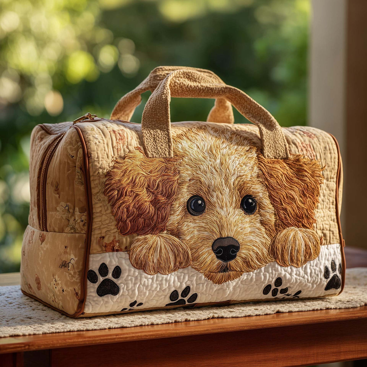 Quilted Printed Travel Yoga Handbag
