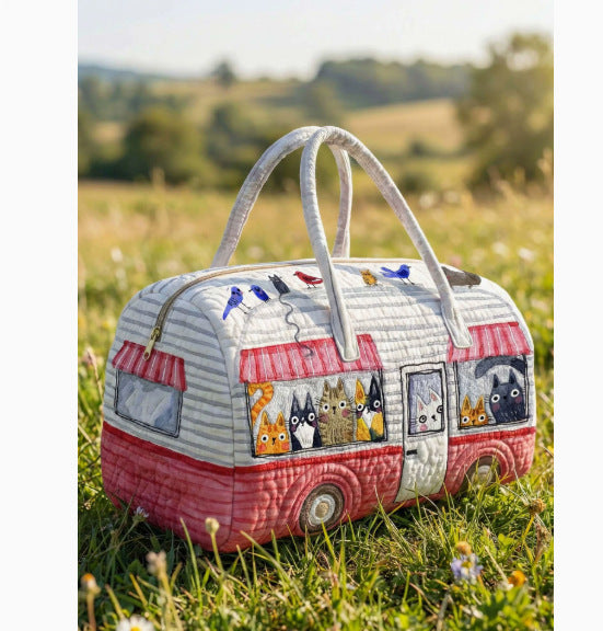 Quilted Printed Travel Yoga Handbag