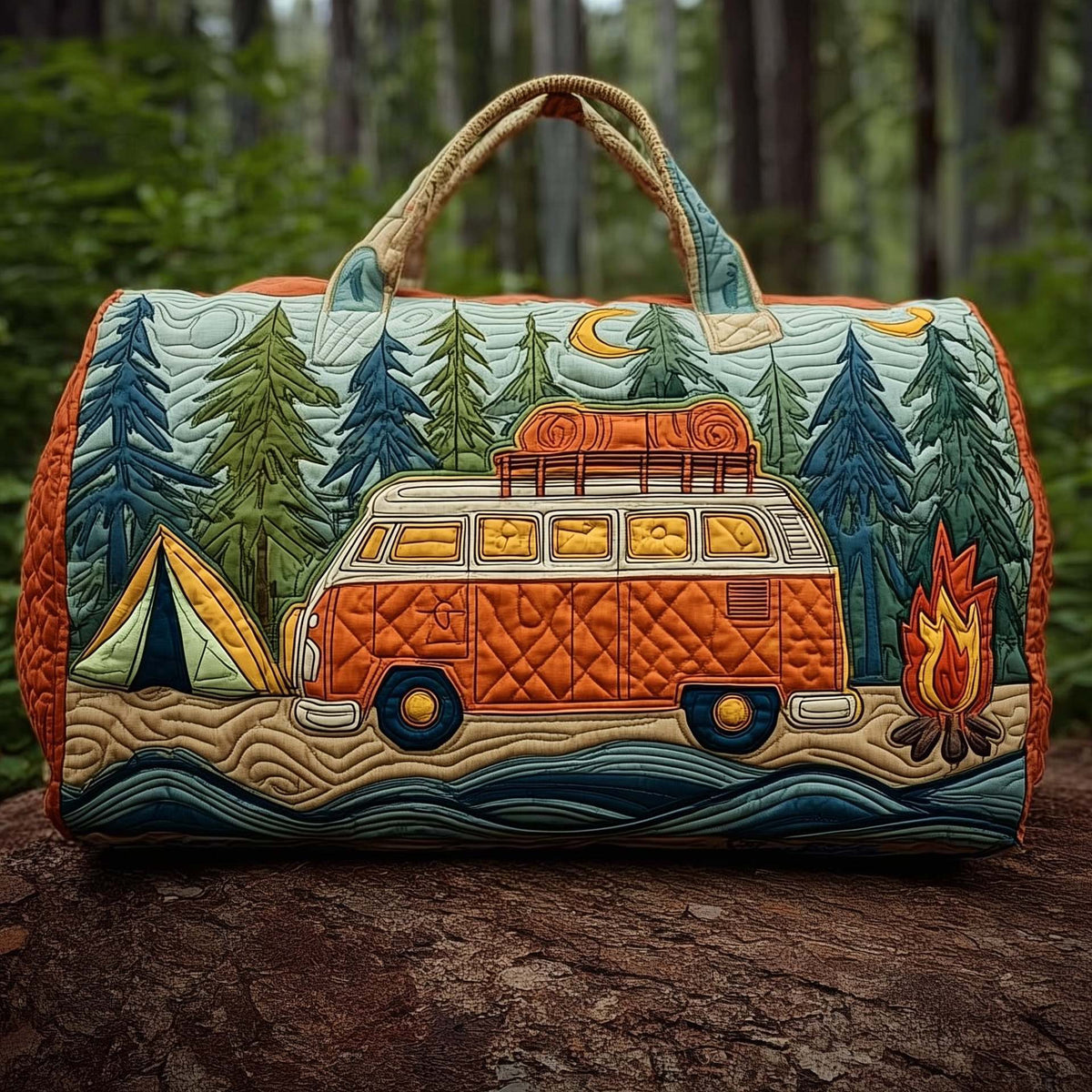 Quilted Printed Travel Yoga Handbag