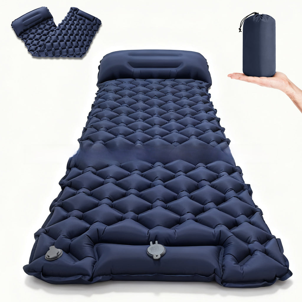 Inflatable Foot Pump Camping Sleeping Mat