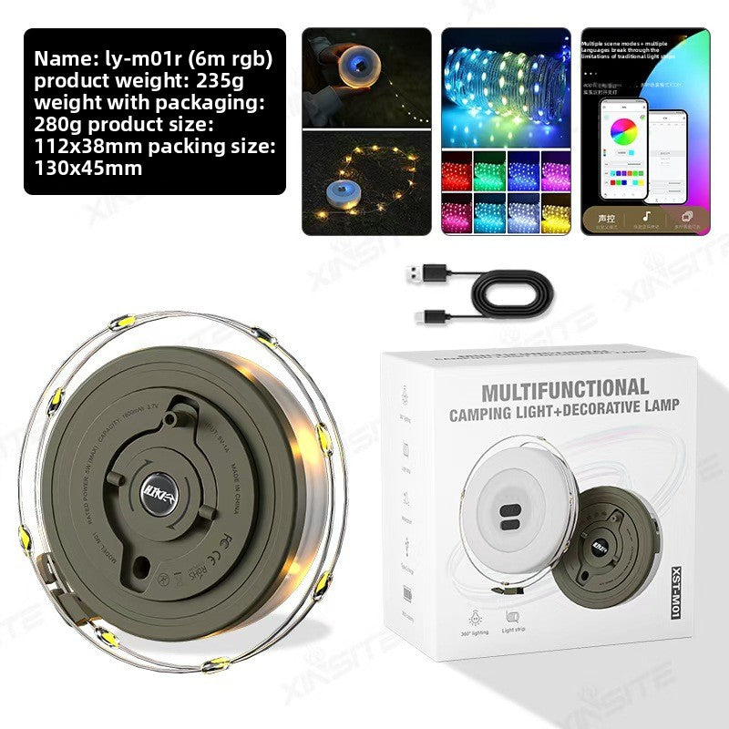 Retractable LED Camping Light Strip