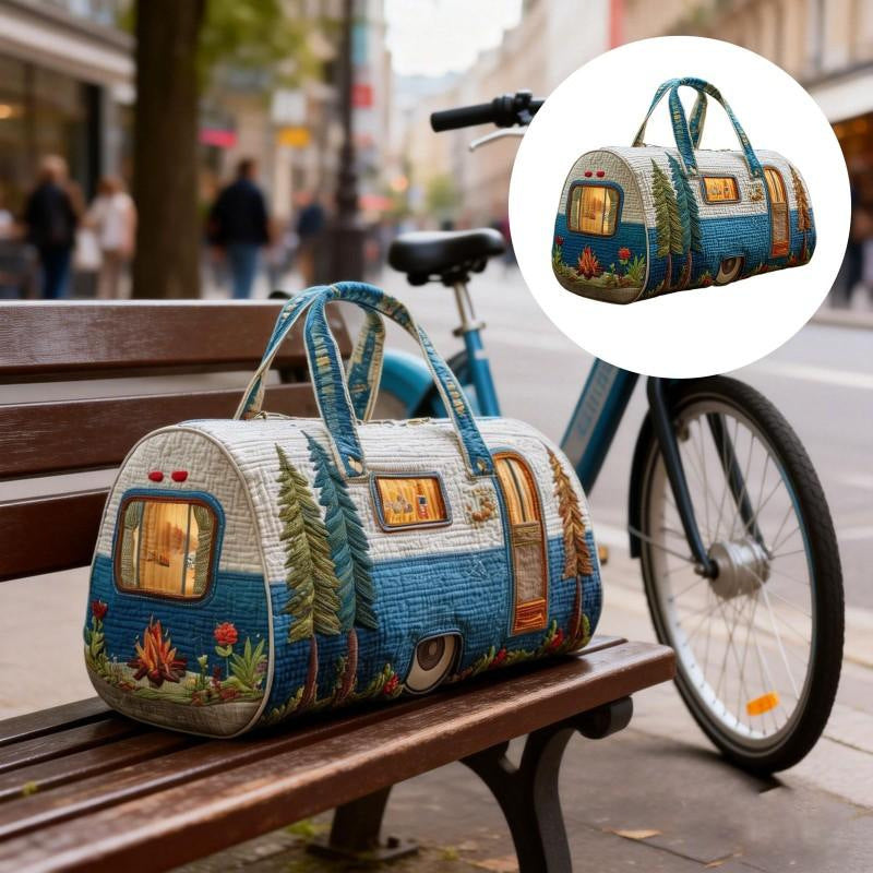 Quilted Printed Travel Yoga Handbag