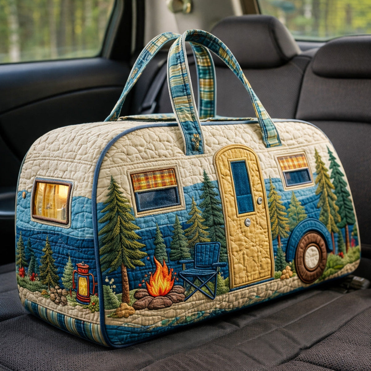 Quilted Printed Travel Yoga Handbag