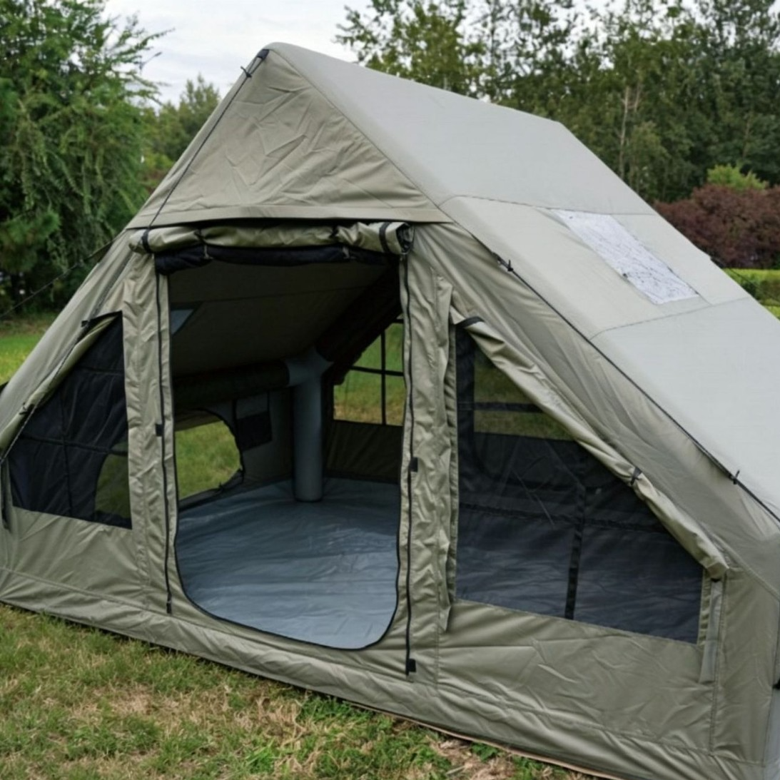 Quick Open Inflatable Camping Tent Oxford Cloth