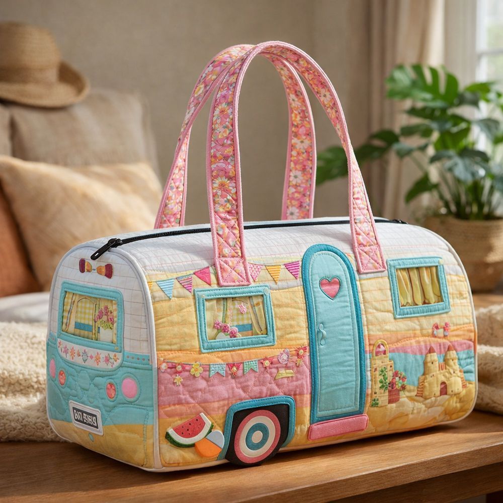 Quilted Printed Travel Yoga Handbag