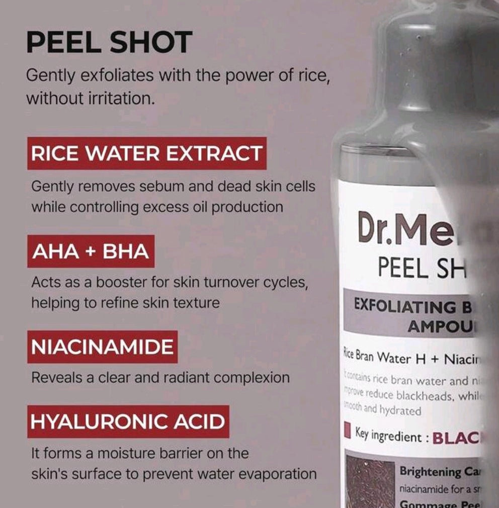 DR. MELAXIN Exfoliating Black Rice Ampoule PEEL SHOT