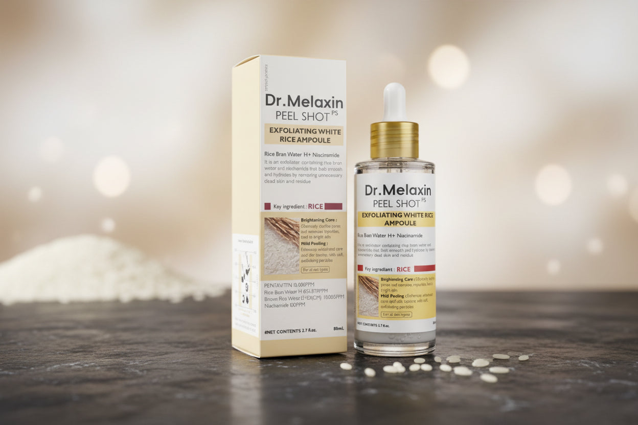 DR. MELAXIN Exfoliating White Rice Ampoule PEEL SHOT