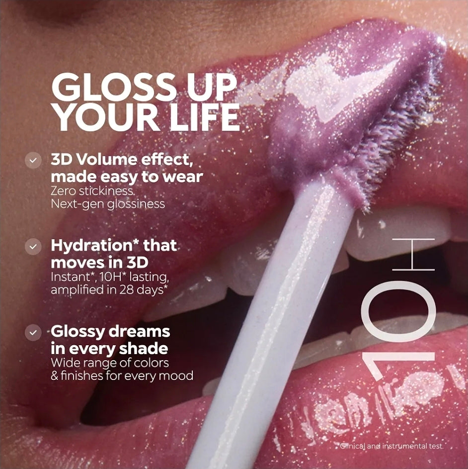 KIKO Milano 3D Hydra Lip Gloss – High Shine, Hydrating, Plumping, Non-Sticky, Moisturizing Lip Makeup
